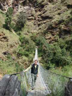 Bridge on Langtang trekking